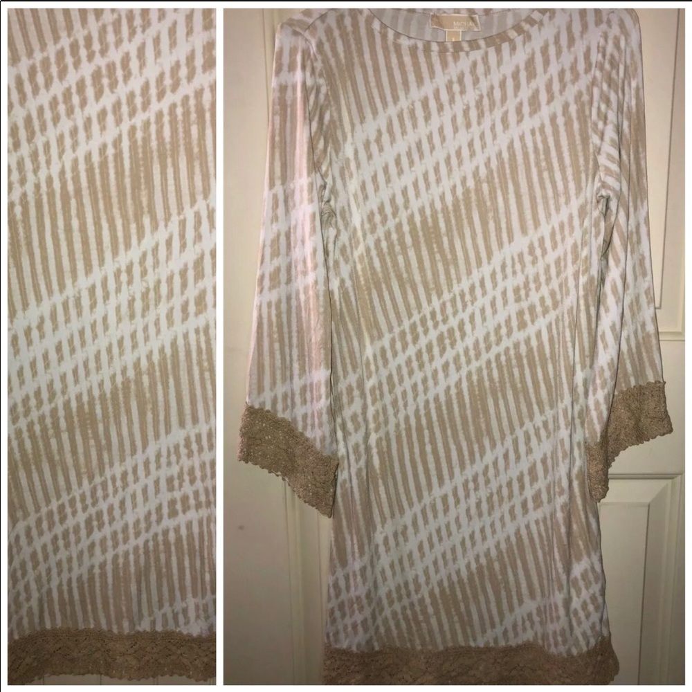 NWOT MICHAEL KORS SMALL CHINO BEIGE SHIFT DRESS